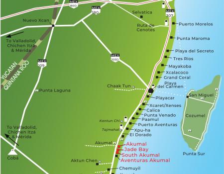 Riviera Maya Map